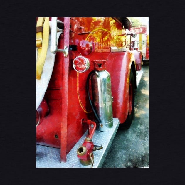 Fire Truck - Fire Extinguisher On Fire Truck by SusanSavad